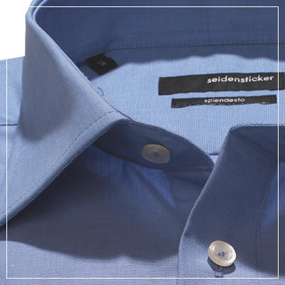 Seidensticker, Kurzarmhemd, Regular Fit, Baumwolle, blau