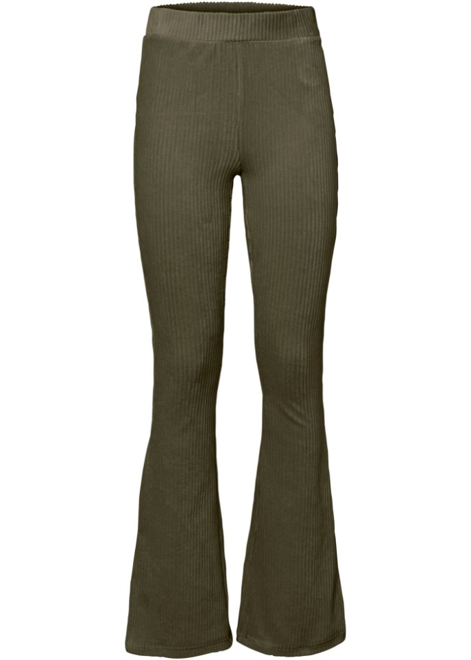 Ausgestellte Leggings in Cordoptik