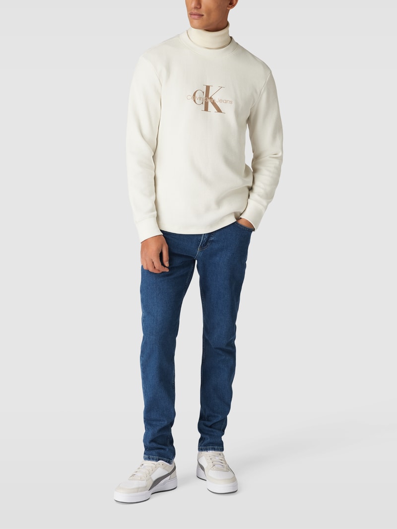 Slim Fit Jeans mit Label-Stitching in jeans