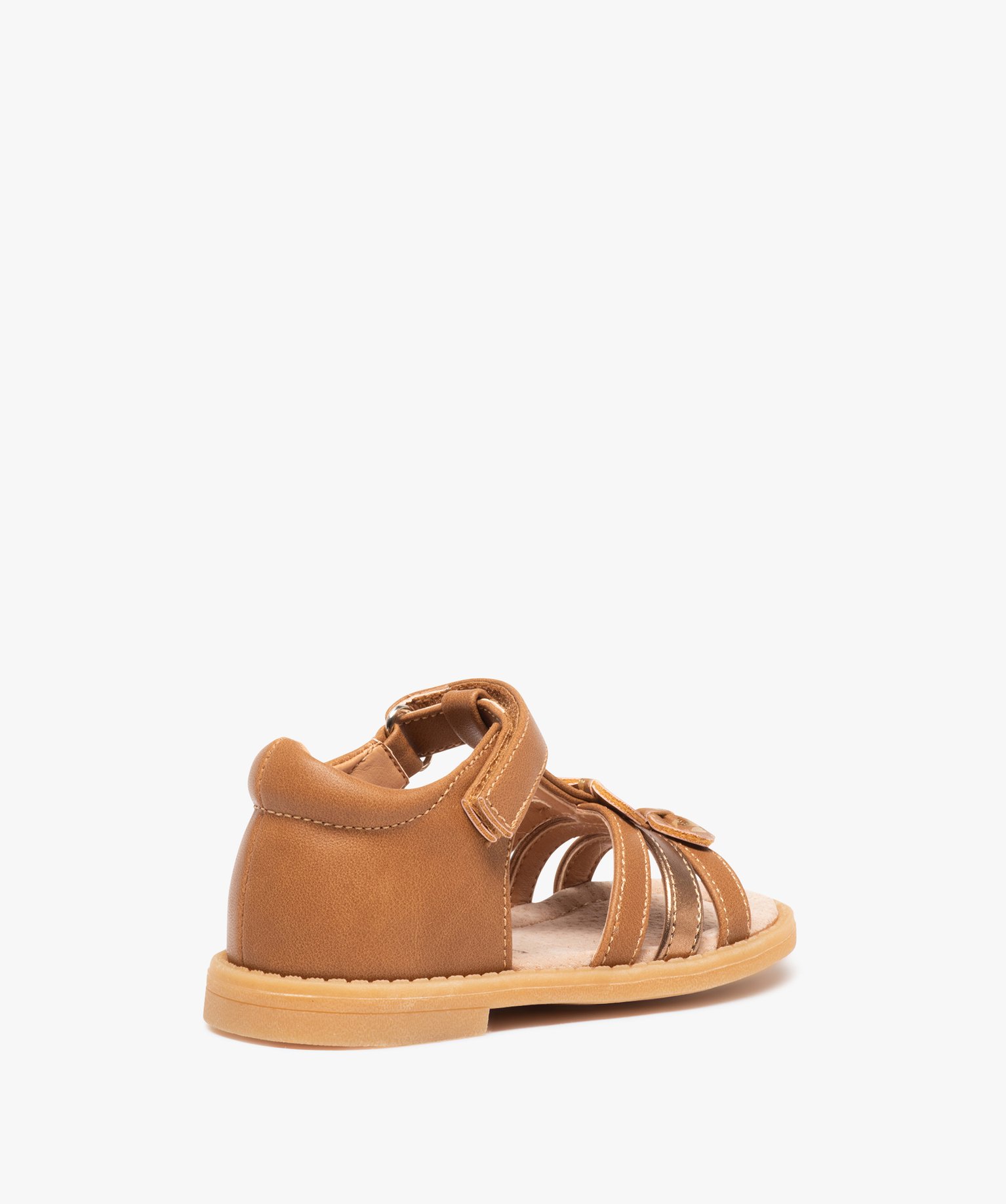 Sandales bébé fille à contrefort fermé et n?uds fantaisie camel | GEMO