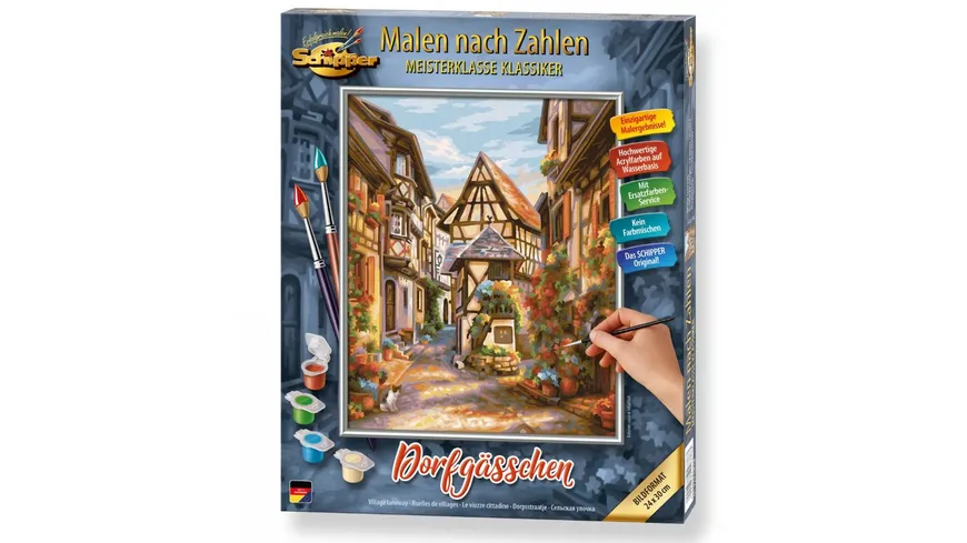 Schipper Malen nach Zahlen - Motiv Gruppe Klassiker / Tiere - Dorfgässchen Malen nach Zahlen