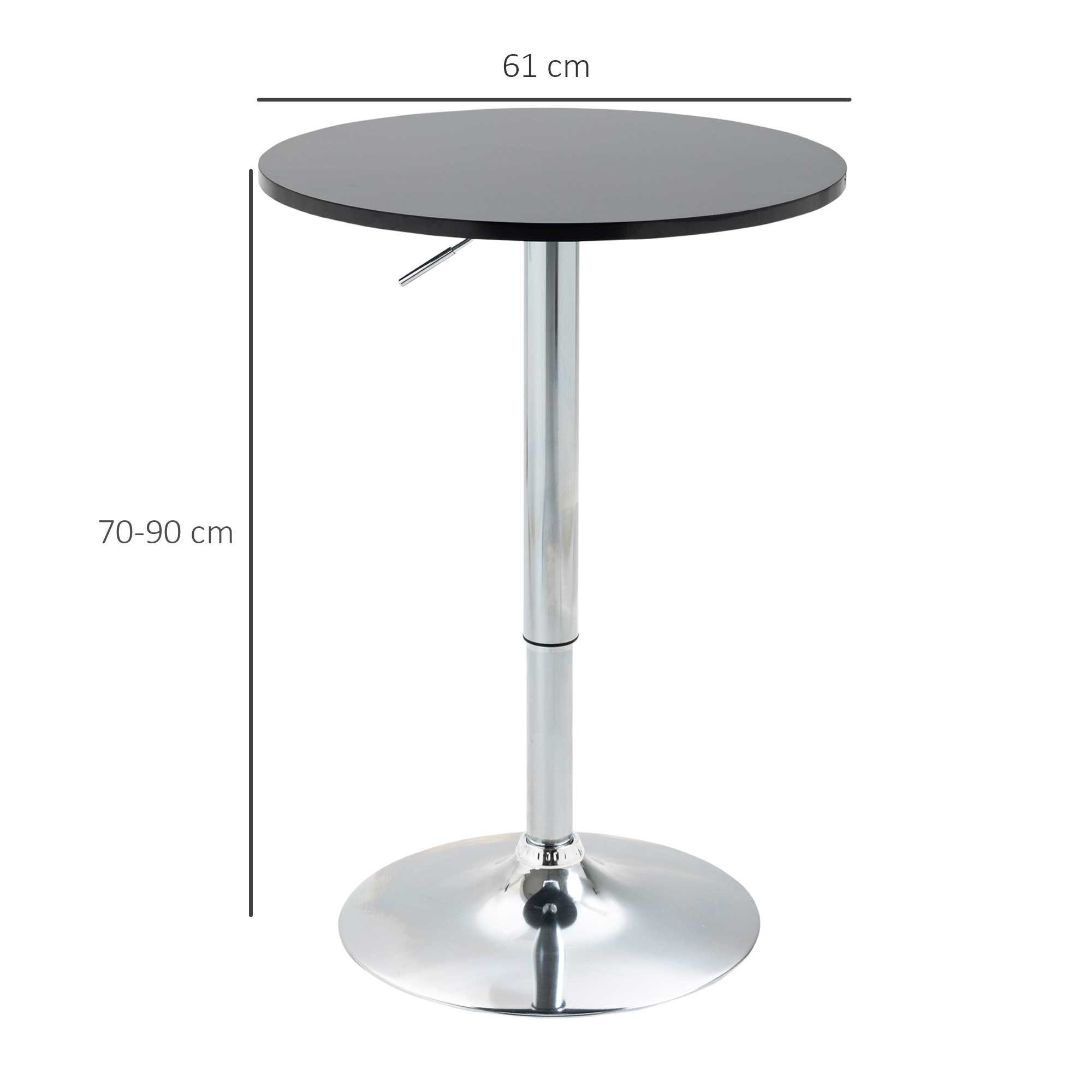 HOMCOM Bartisch Bartisch (Set, 1-St., Bartisch), Esstisch Drehtisch höhenverstellbarer Bistrotisch