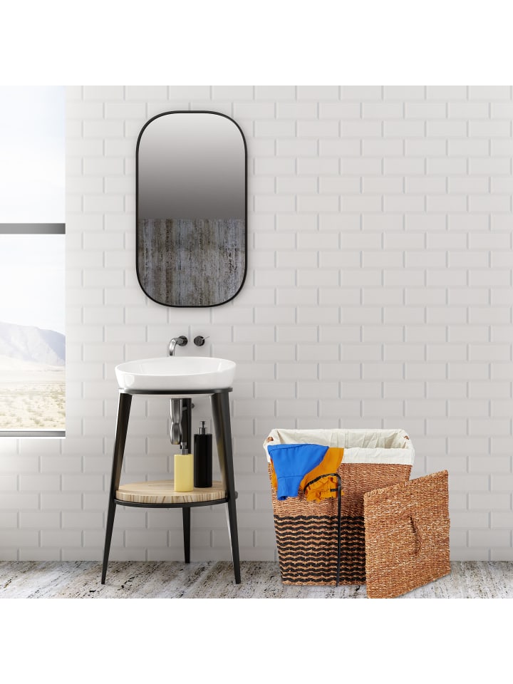 relaxdays Wäschekorb in Natur/ Beige - (B)50 x (H)50 x (T)40 cm günstig kaufen onesize