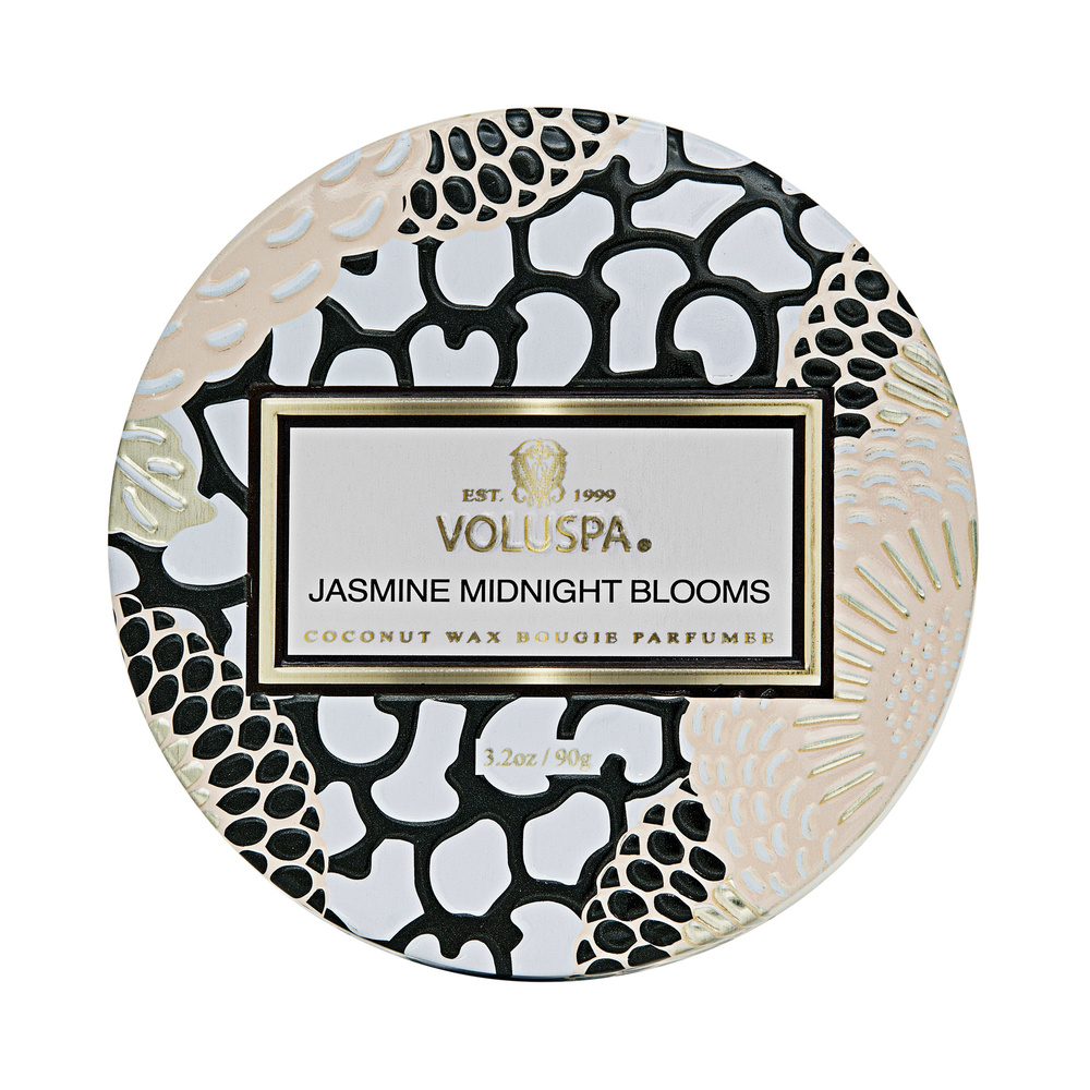 voluspa Jasmine Midnight Blooms 3.2oz Petite Jar Bougie