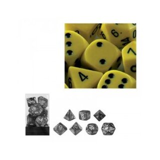 Yellow-Black 7-Würfel Set (undurchsichtig)