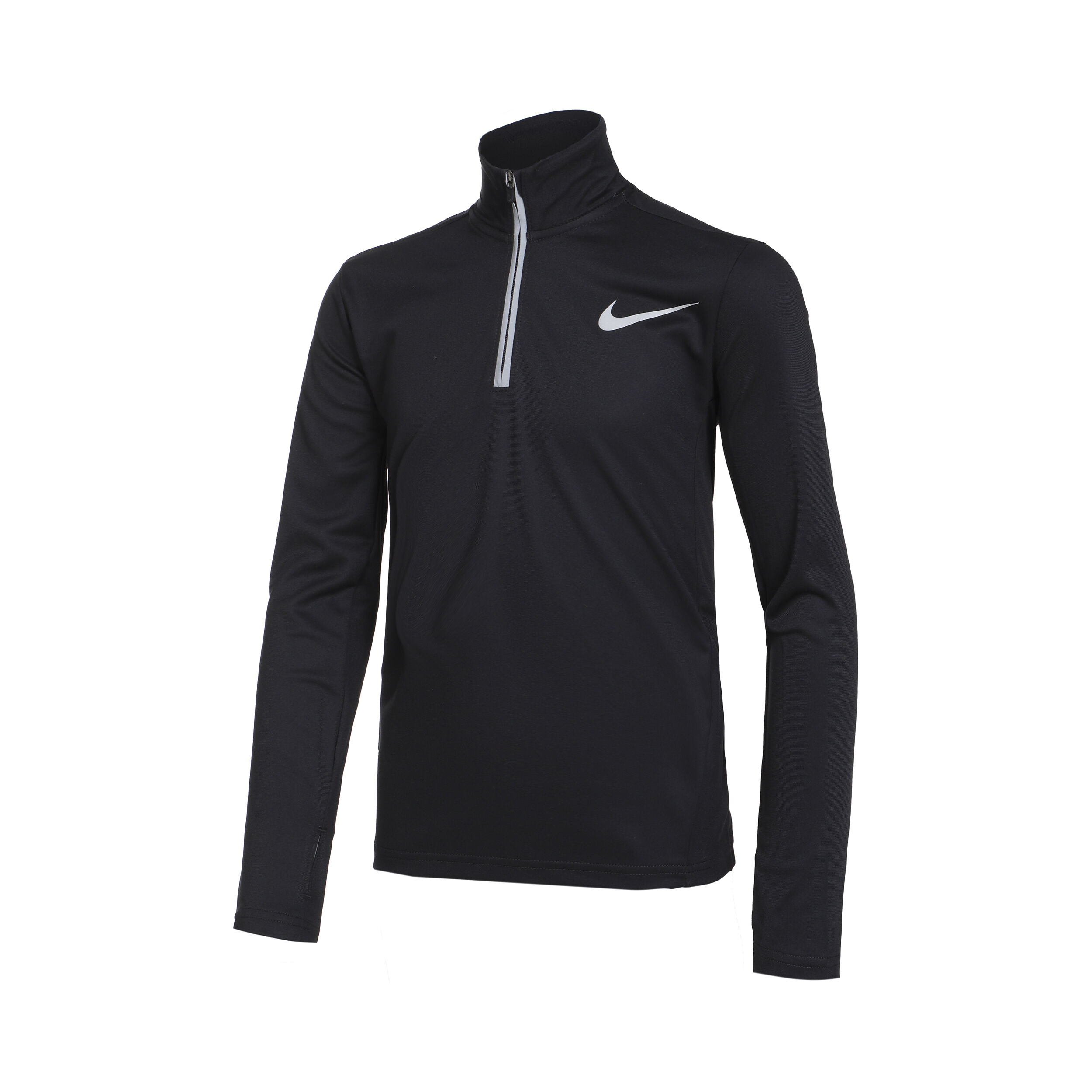 Dri-Fit Poly 1/4 Zip Longsleeve Jungen - Schwarz