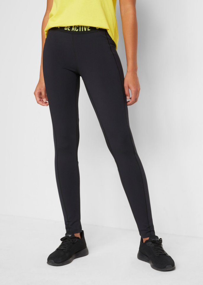 Funktions-Leggings mit Mesheinsatz, knöchelfrei