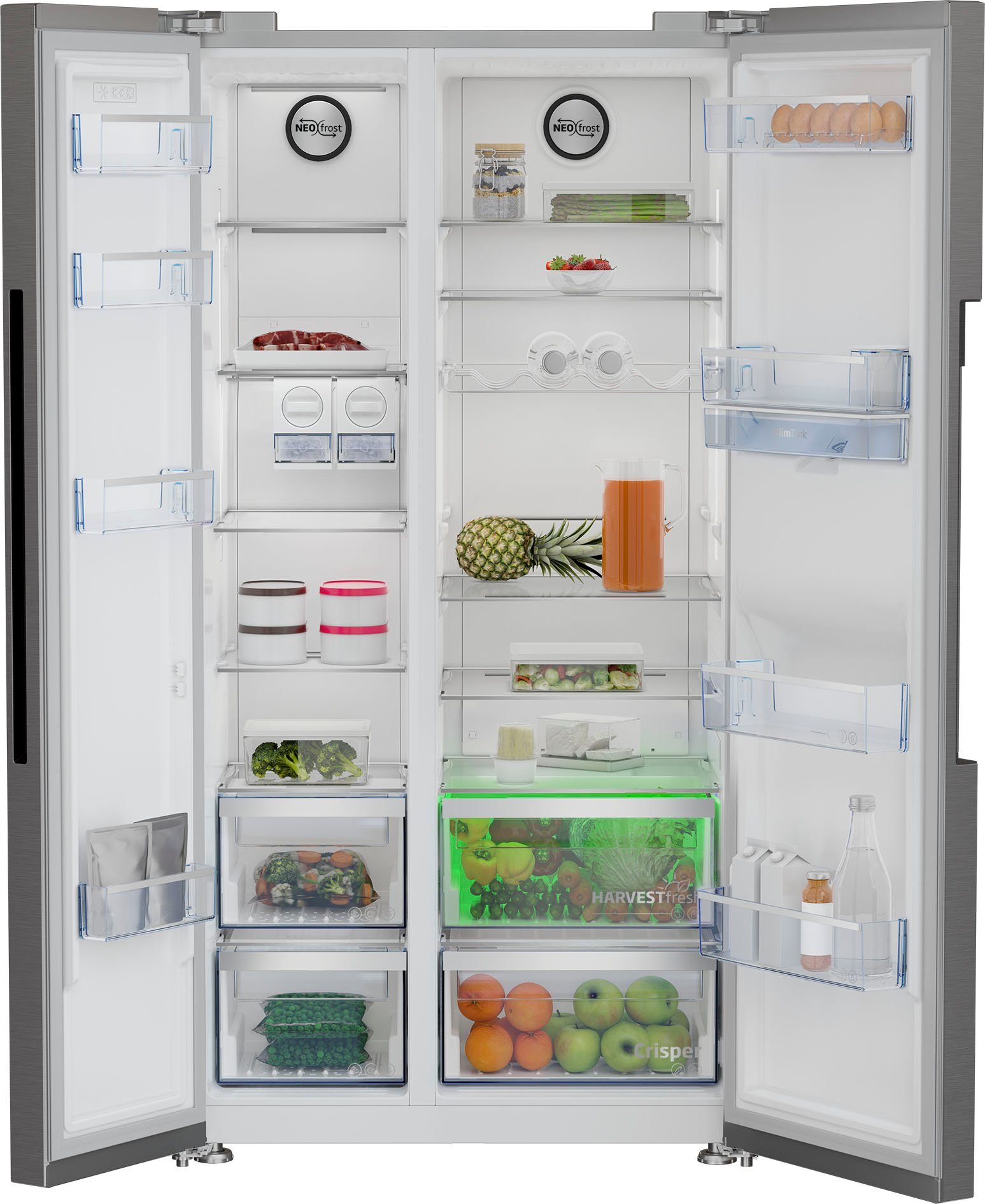 BEKO Side-by-Side GN163241XBN, 179 cm hoch, 91 cm breit