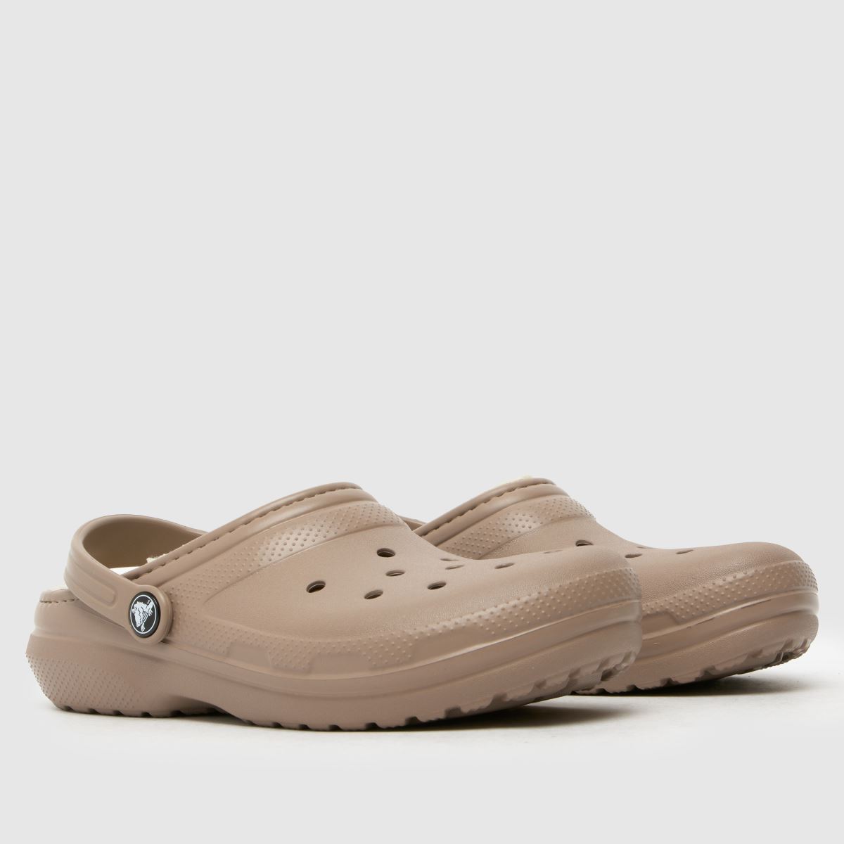 Crocs bézs és barna klasszikus bélelt klumpa ifjúsági szandál