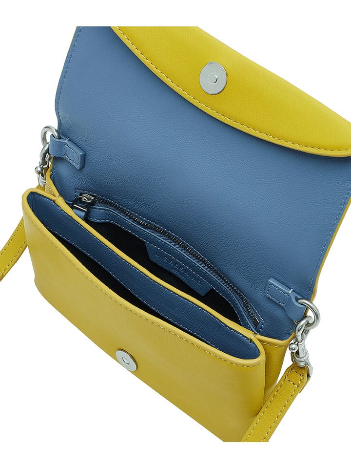 LIEBESKIND BERLIN Leder-Umhängetasche in Gelb - (B)22 x (H)13,5 x (T)2 cm günstig kaufen onesize