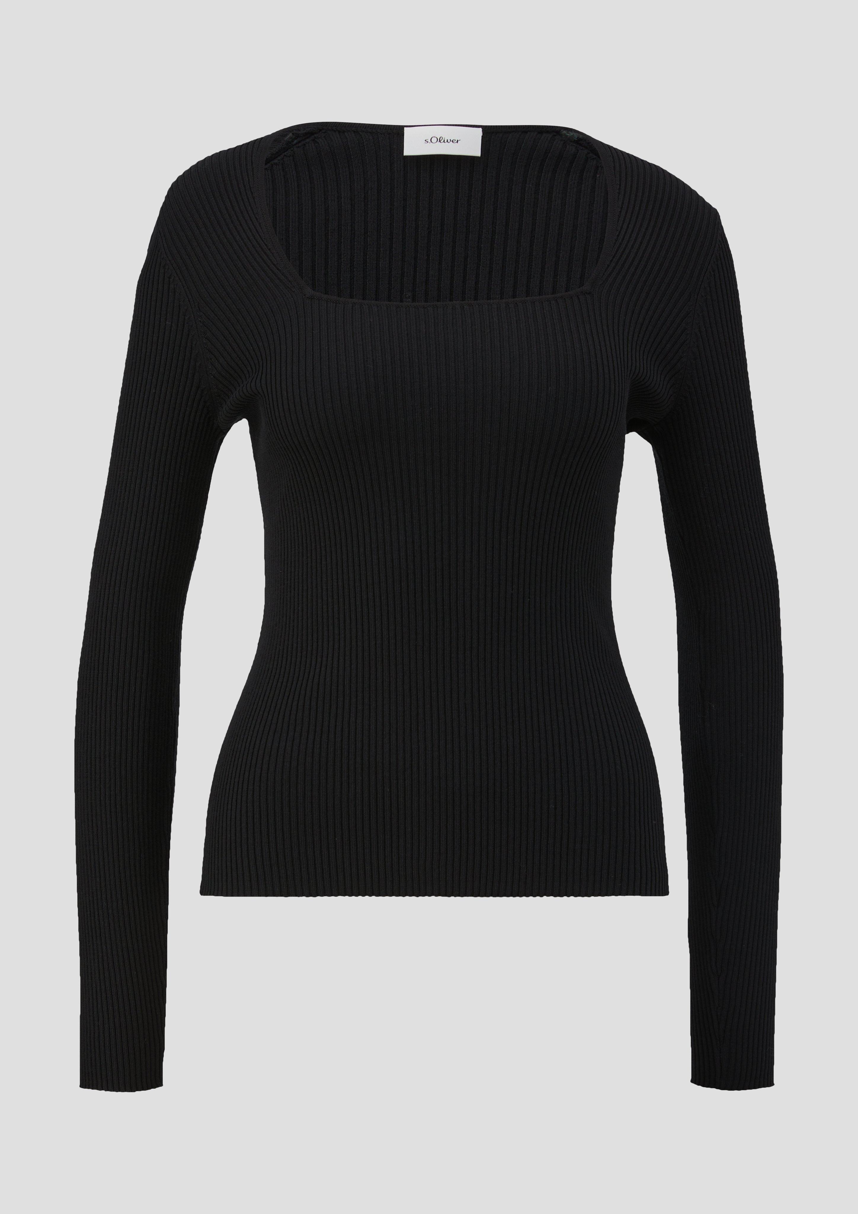 Gerippter Strickpullover aus Viskosemix  2138856-9999