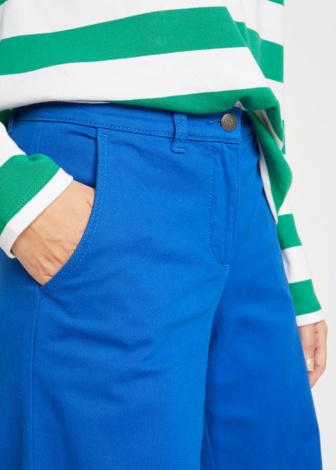 Weite Twillhose aus Bio-Baumwolle