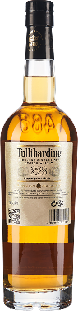 Tullibardine Scotch Whisky Single Malt 228 Burgundy Finish 0,7 Liter im Geschenkkarton