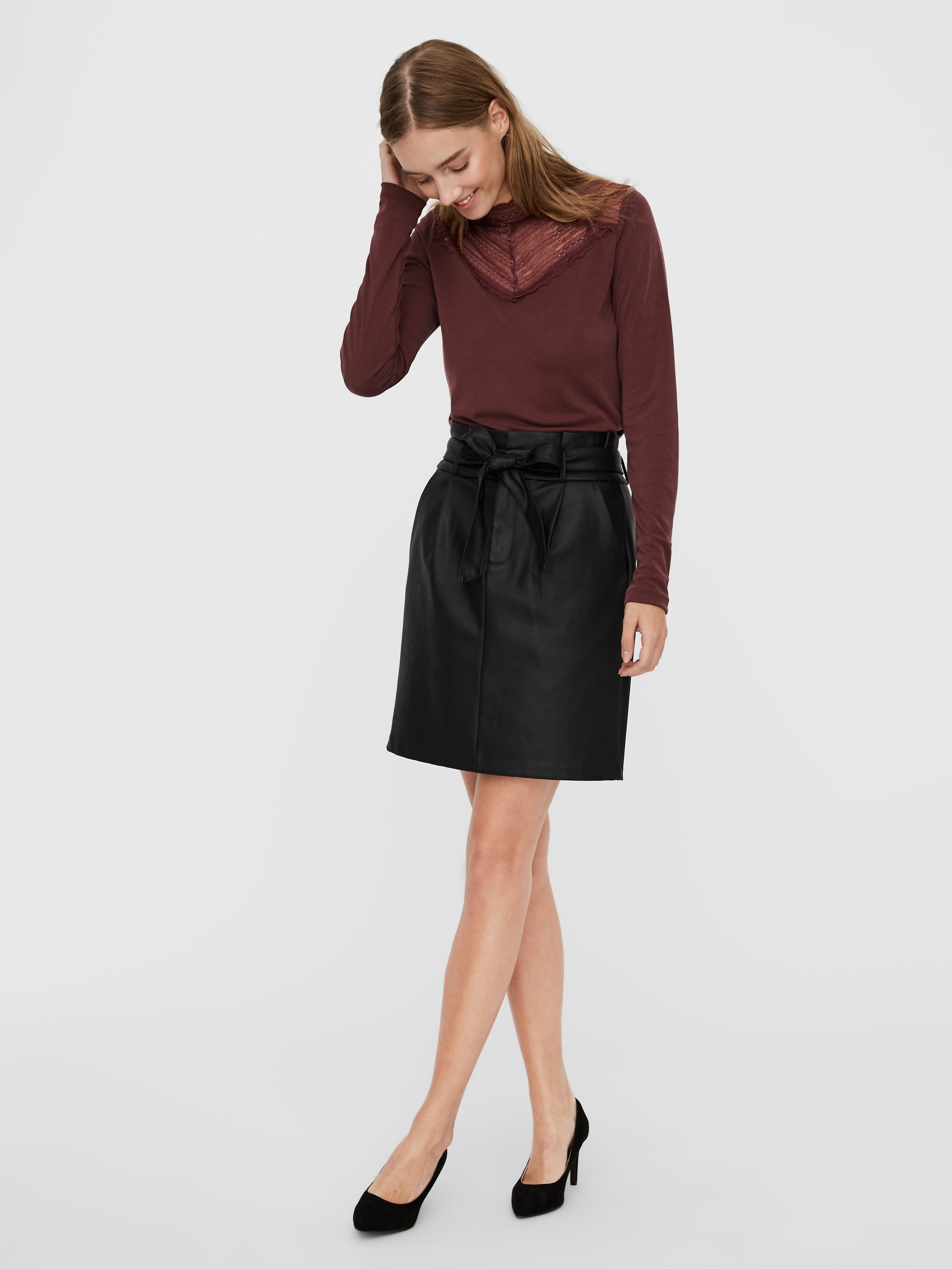 VMEVA Hohe Taille Kurzer Rock