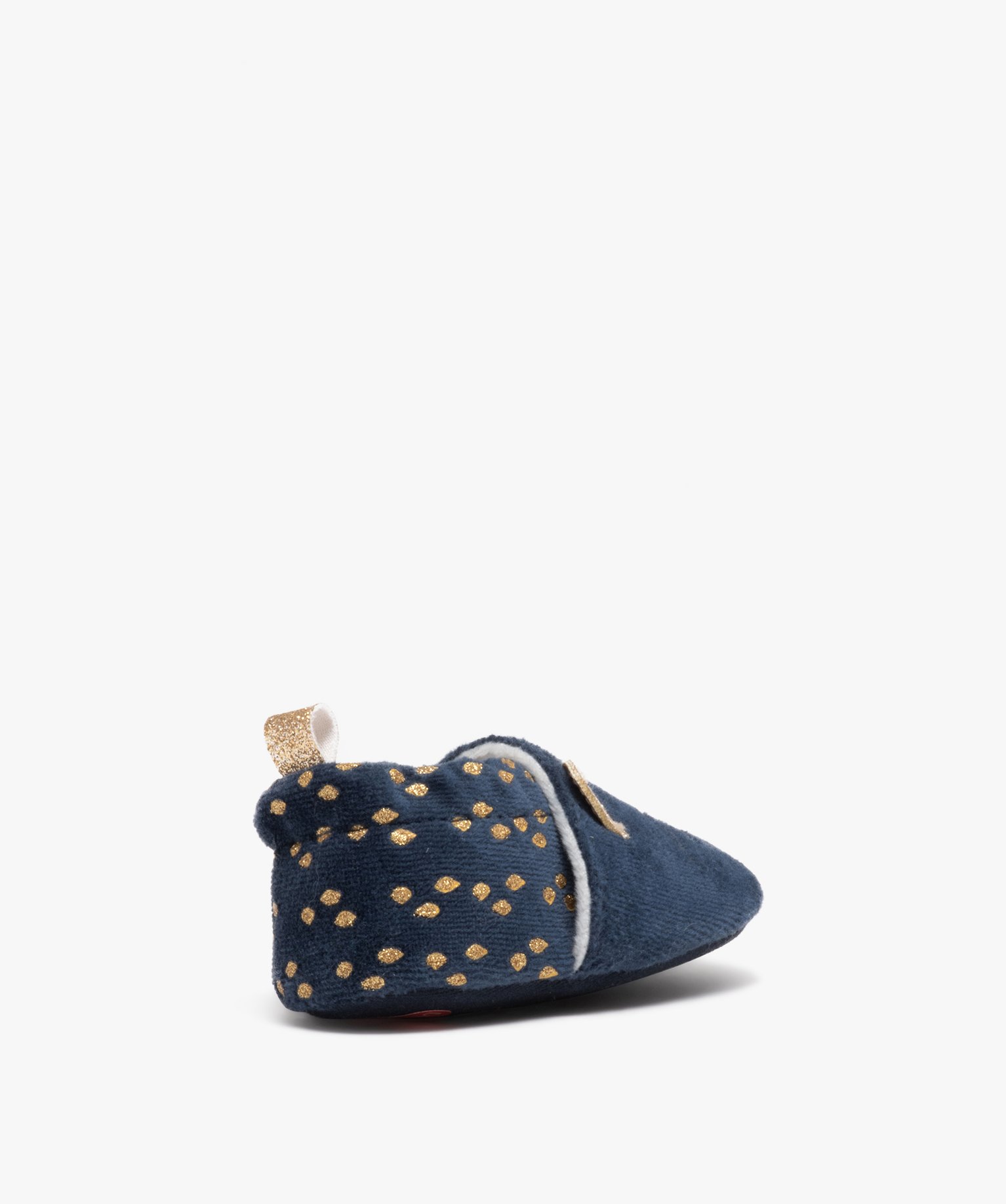 Chaussons de naissance bébé fille en forme de chat et à p... marine | GEMO