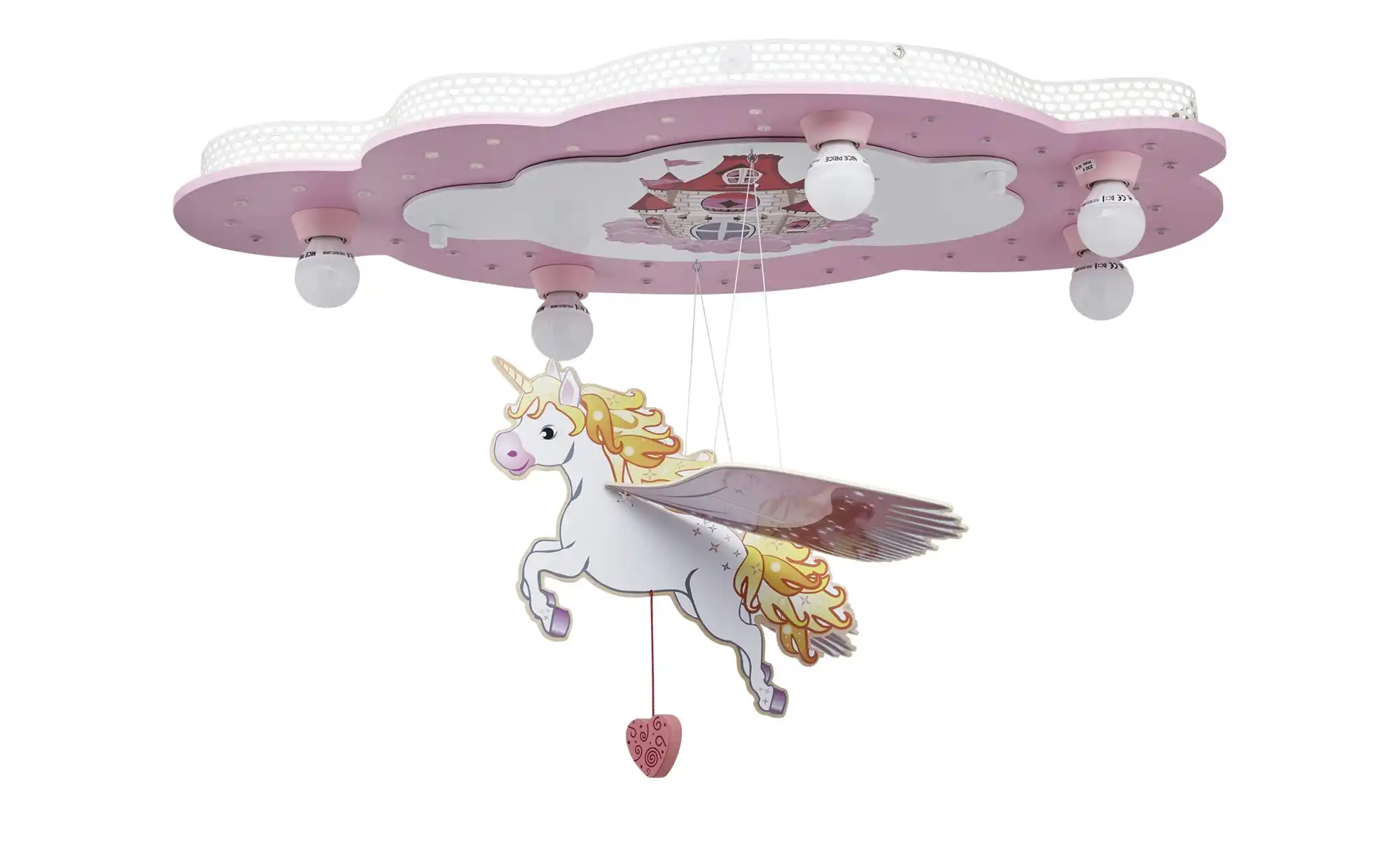 Deckenleuchte, rosa 5-flammig Einhorn