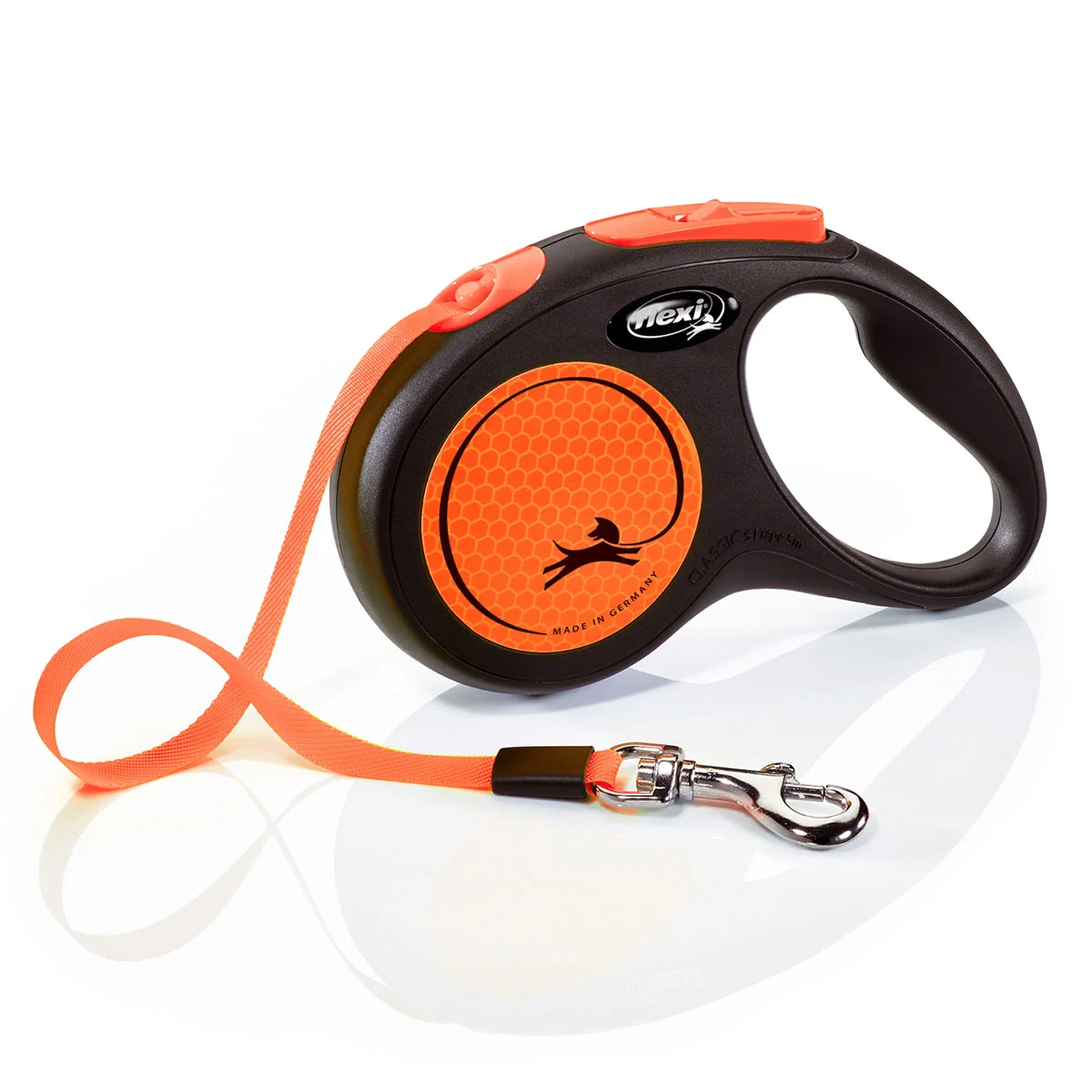 flexi New NEON Gurtleine schwarz/neon orange S 5m bei ZooRoyal