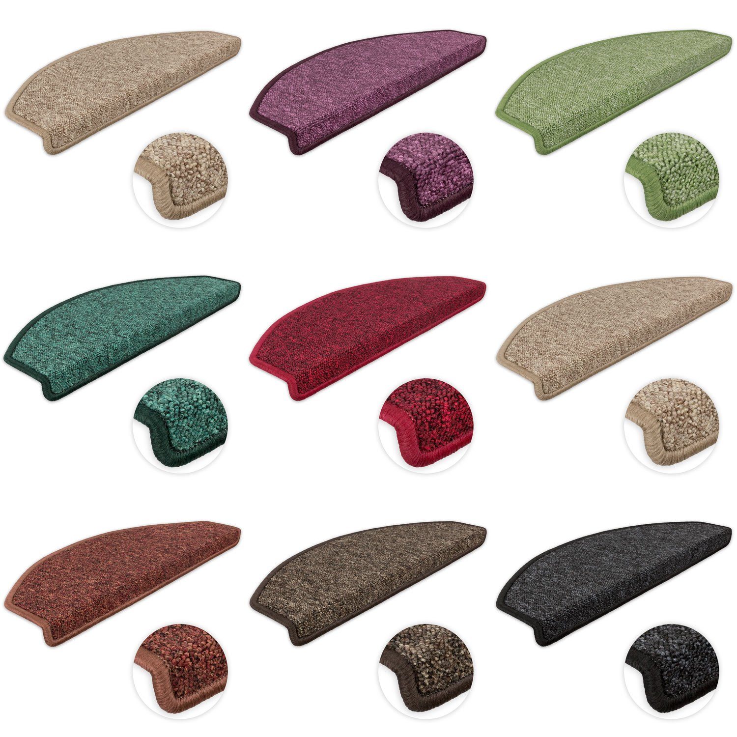 Stufenmatte Stufenmatten Imago Halbrund Dunkelgrün 14 Stück, Metzker®, halbrund, Höhe: 5 mm, 14 Stück im Set - Dunkelgrün