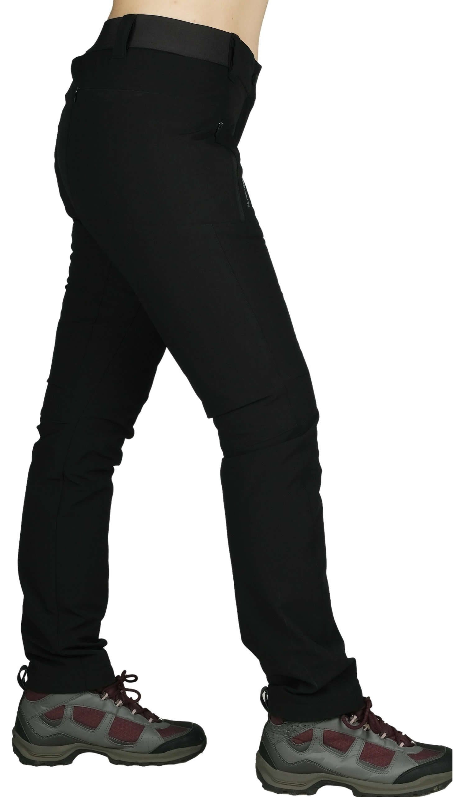 Kaymountain Trekkinghose Damen Wander Outdoor Hose Brixen Hybrid Thermo Wasserdicht Black 40