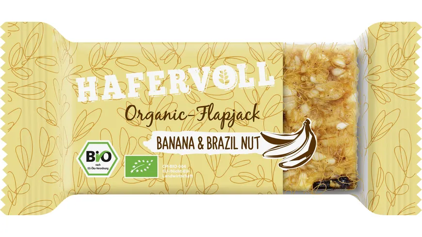 HAFERVOLL Bio Flapjack Banana & Brazil Nut 60 g