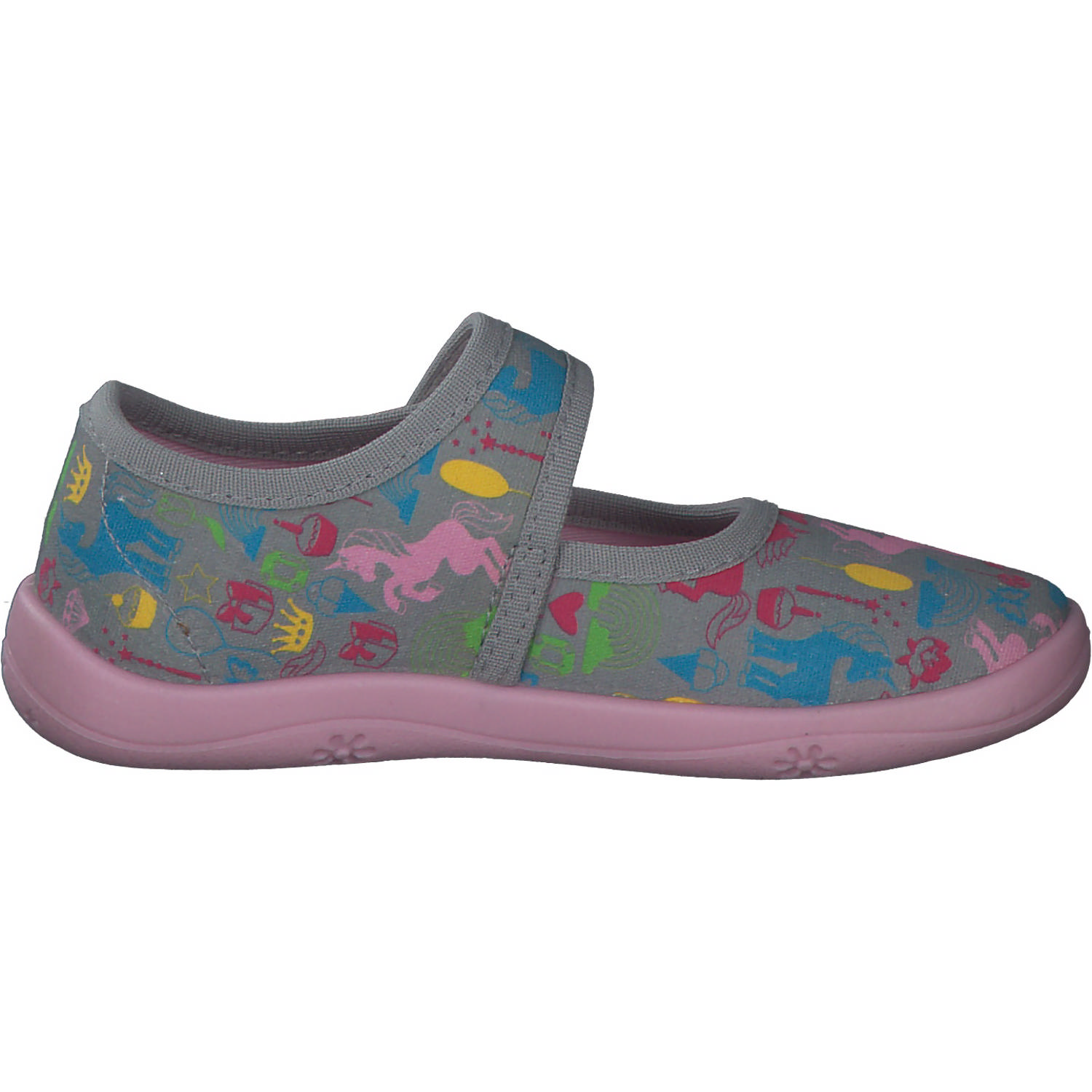 Richter 9150, Hausschuhe, Kinder, Grau/Pink