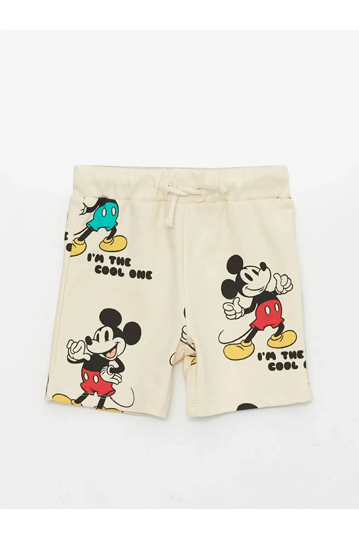LC Waikiki  Lcw Baby 2-teiliges Set mit T-Shirt und Shorts mit Rundhalsausschnitt und Mickey Mouse-Aufdruck für Babys und Jungen