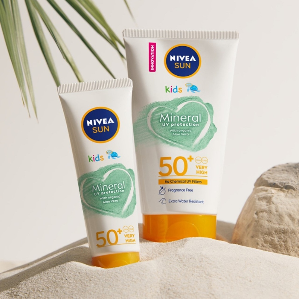 nivea Crème enfants Minérale Protection UV à l'Aloe Vera BIO FPS 50+ Protection Solaire Visage
