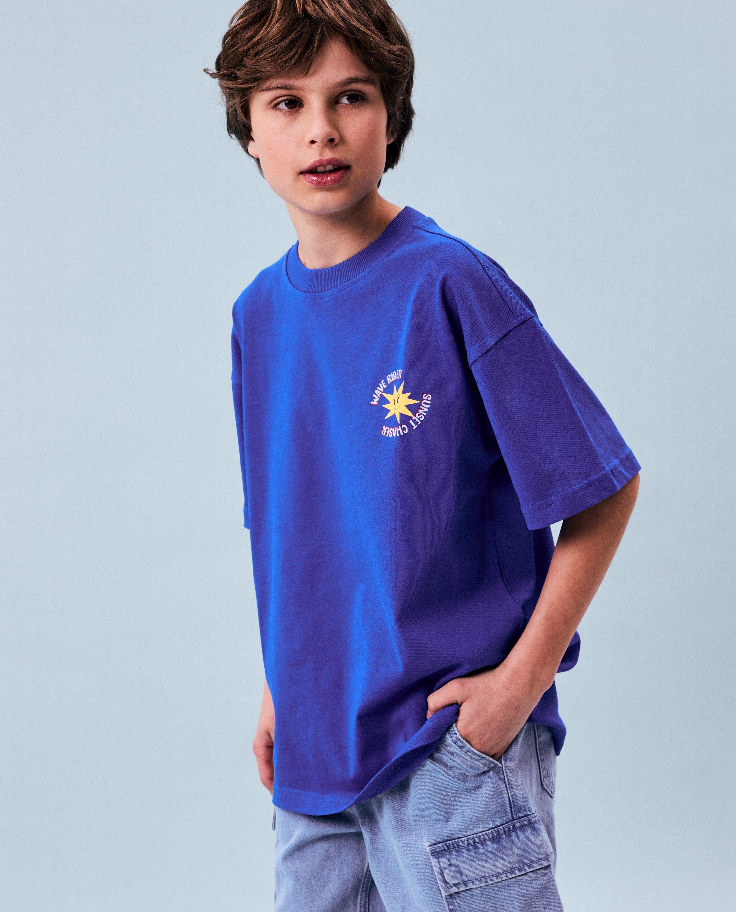 Tricou CKS cu imprimeu albastru