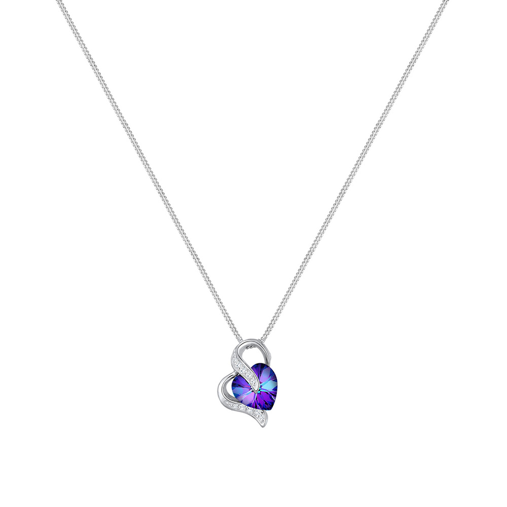 Elli Elli Collier Herz Zirkonia Kristalle Silber collier