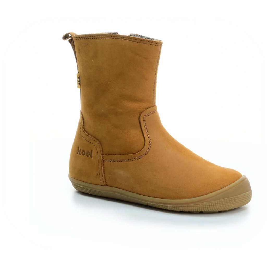 Koel4kids Eleanor TEX Wool Cognac 07T020.207-550 mit Wolle gefütterte Barfußhalbstiefel