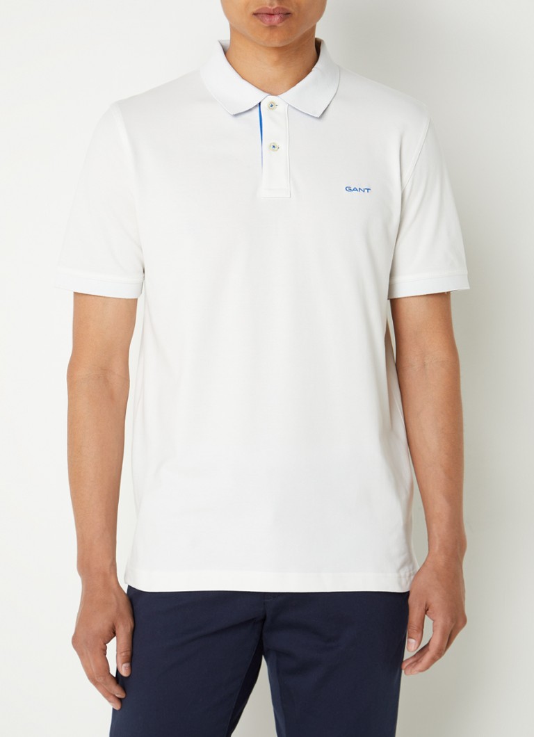 Polo Gant a vestibilità classica in piqué di cotone con logo ricamato