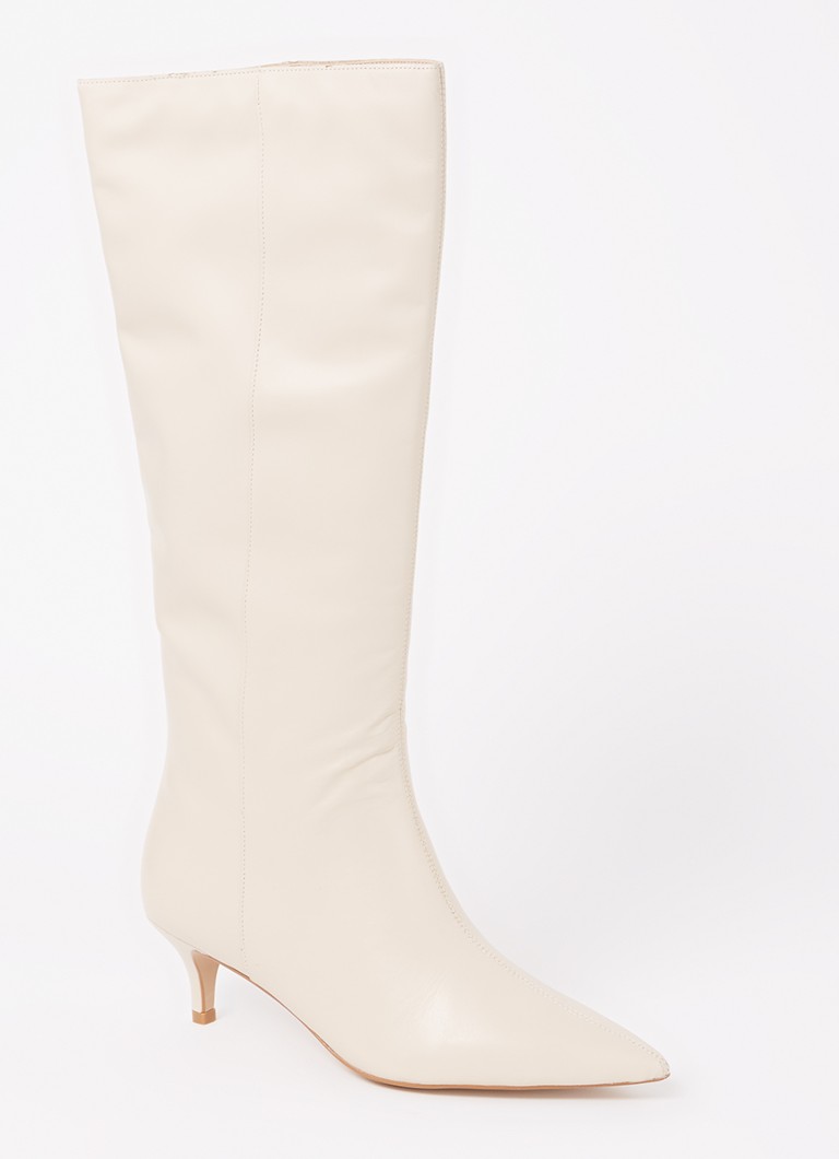 Dune London  Smooth laars van leer met doorgestikte details