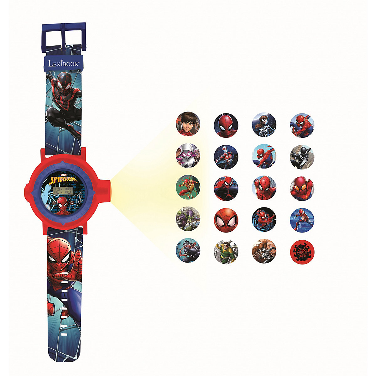 Spider-Man Digitaluhr mit 20 Projektionen