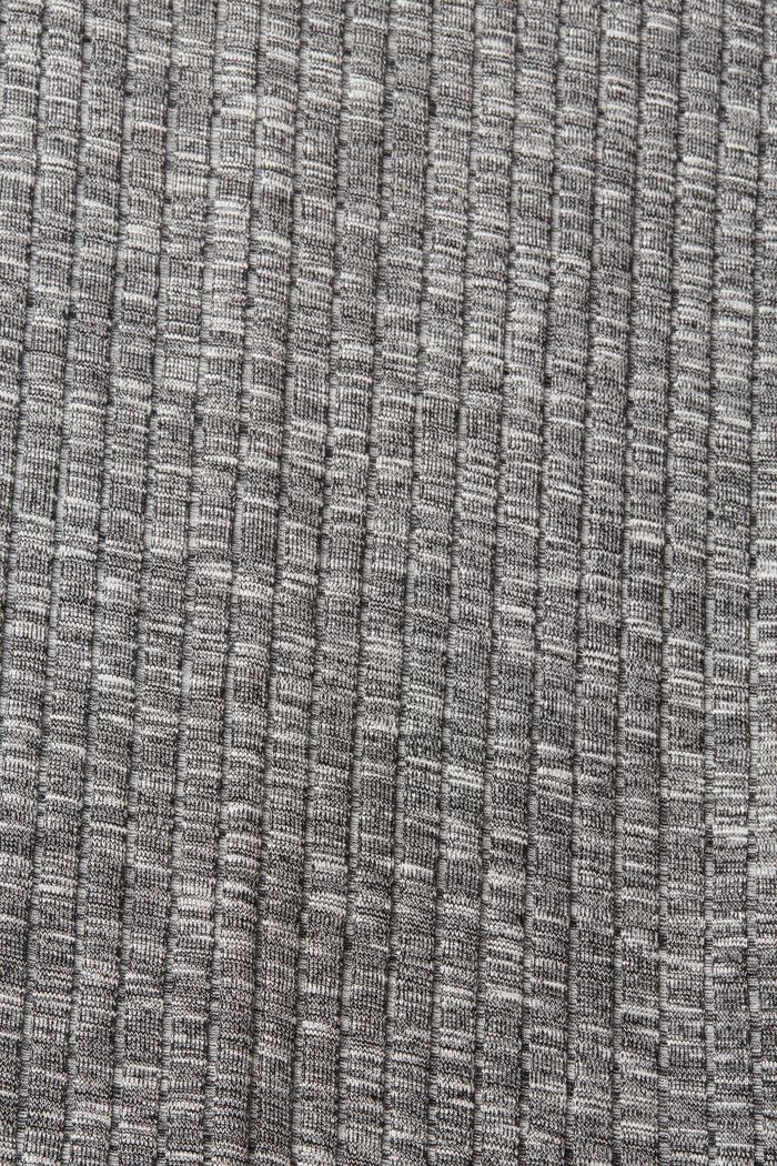 Geripptes, meliertes Midikleid