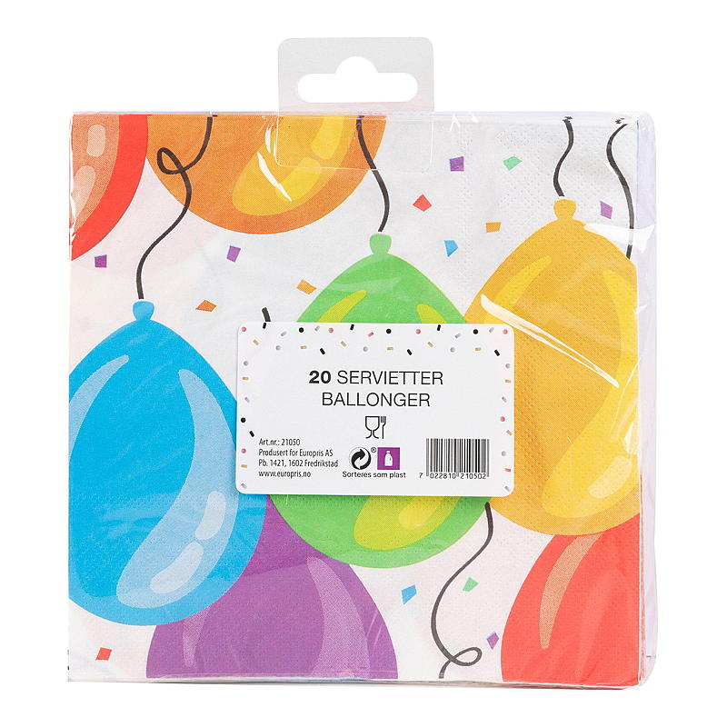 Giform Servietter 20-pk 33x33 cm ballonger