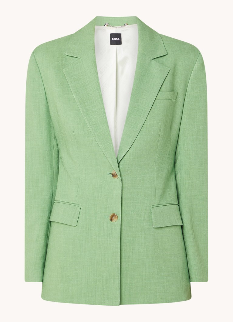 HUGO BOSS  Jerela blazer met gemêleerd dessin en klepzakken