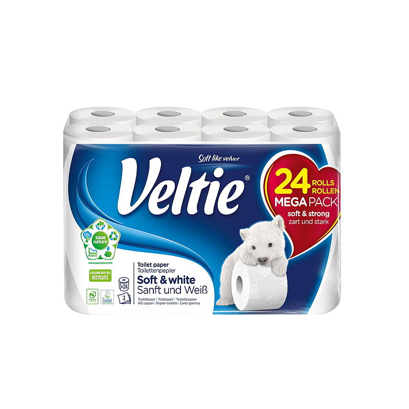 Veltie Toalettpapir 24-pk Veltie