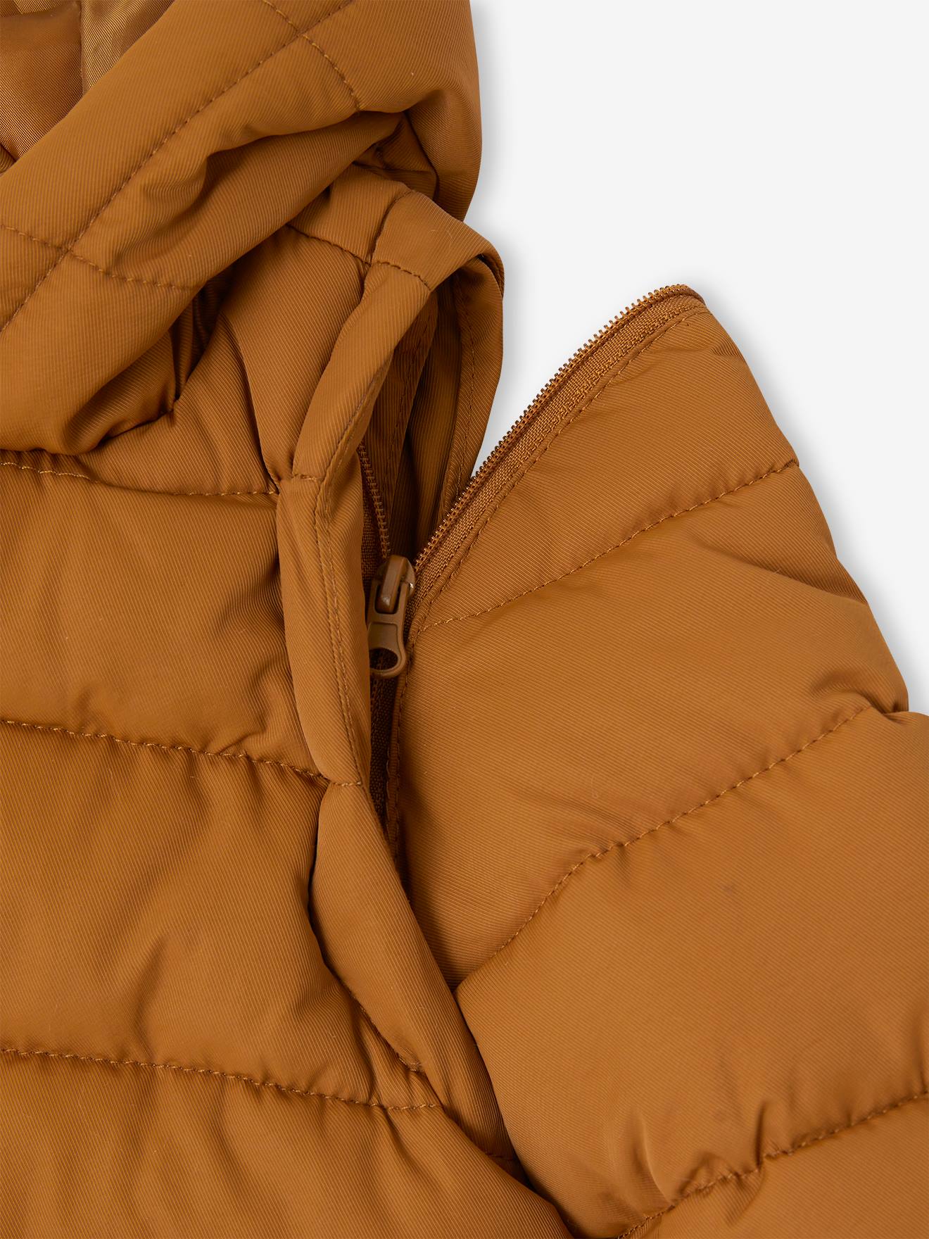 Vertbaudet Baby Steppjacke mit abnehmbaren Ärmeln, Recycling-Polyester - karamell