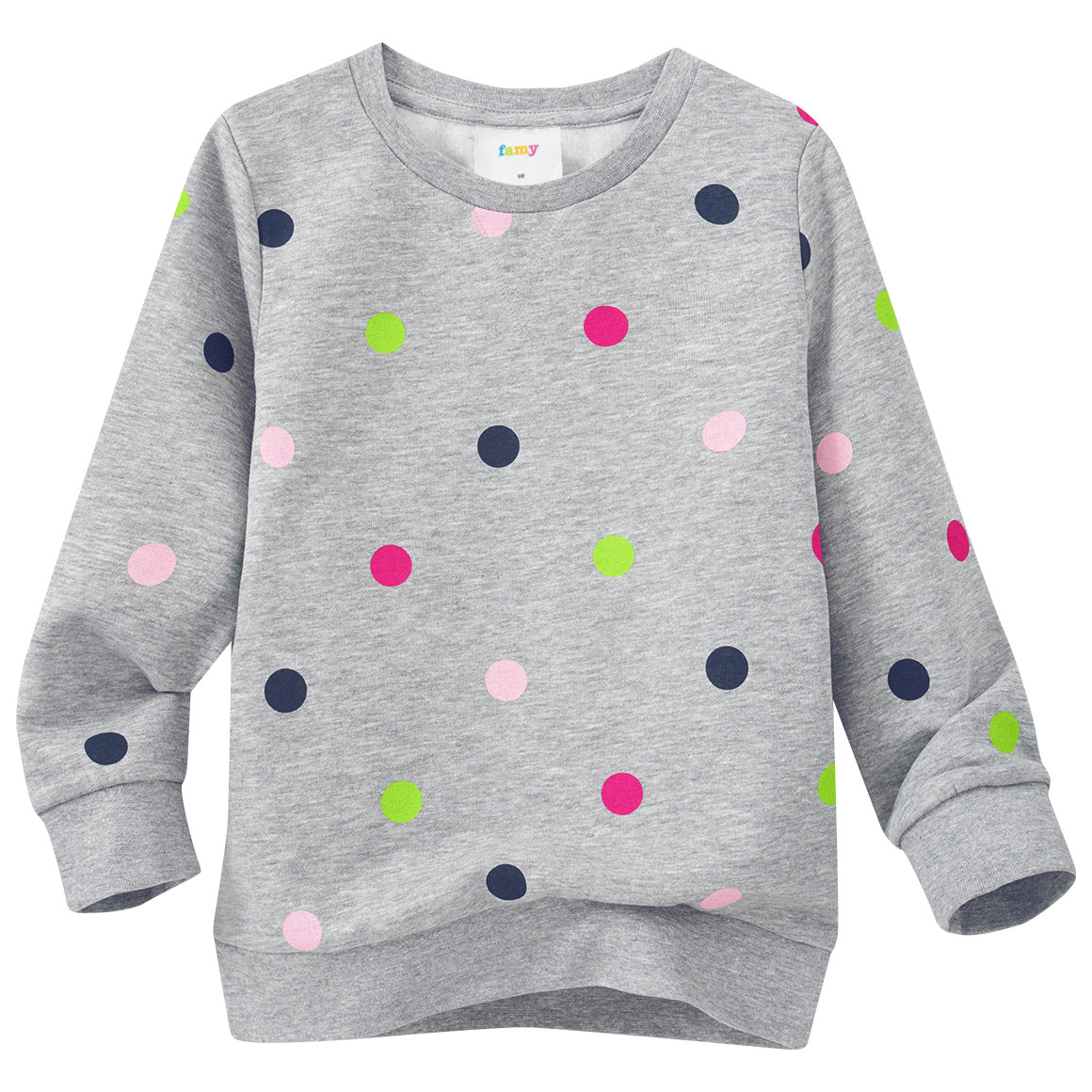 Mädchen Sweatshirt mit bunten Pünktchen