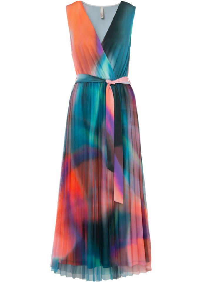 Farbiges Wickelkleid