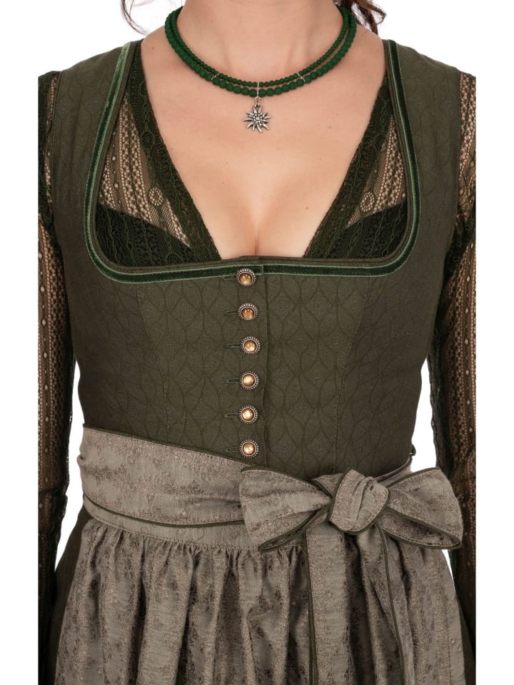 MarJo Midi Dirndl LINA in efeu günstig kaufen