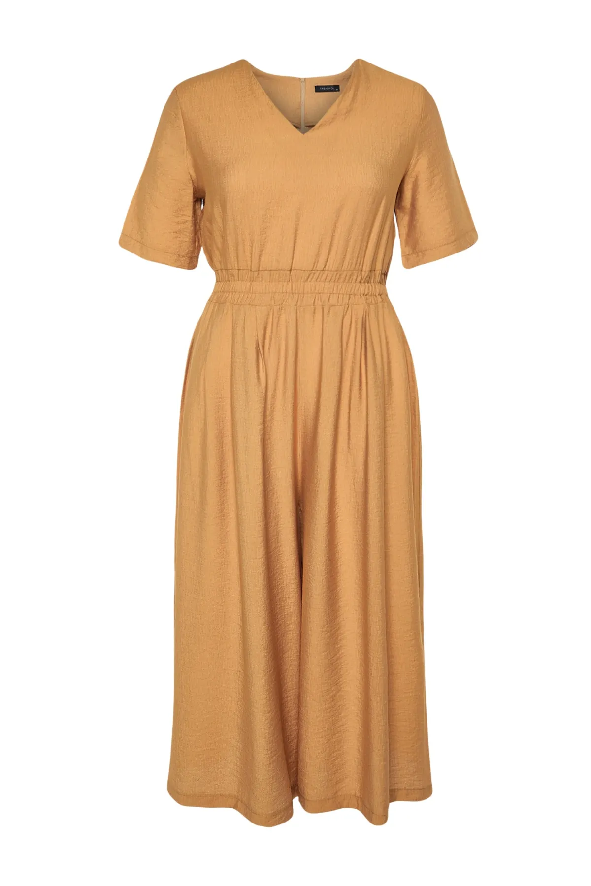 Trendyol Curve  Kamelgewebter Overall mit elastischem Bund TBSSS22BG0017
