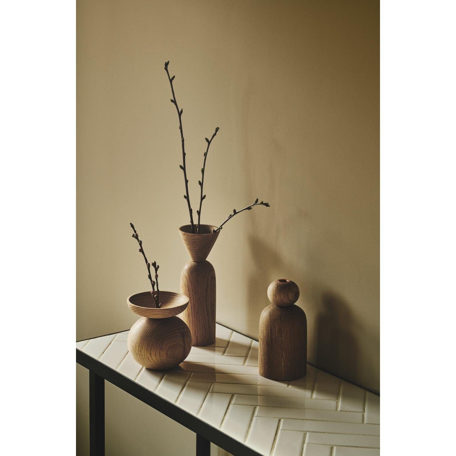 Applicata Dekovase Vase Shape Bwol Eiche natur