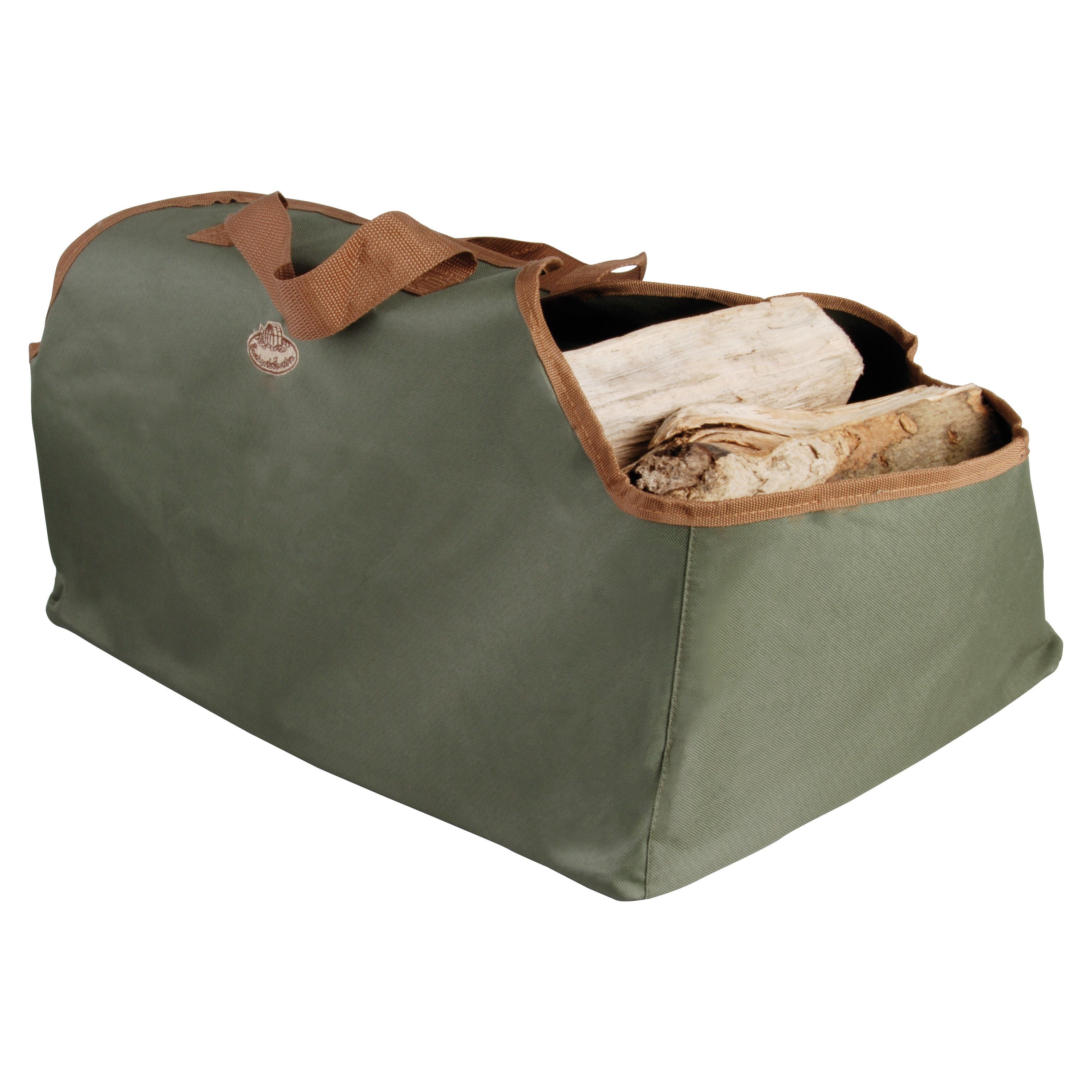 esschert design Feuerschale Brennholzträger Feuerholztasche Tragetasche Holztasche Kaminholz