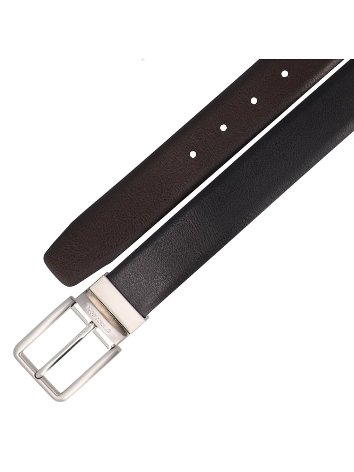 Strellson Gürtel Leder in black-d'brown günstig kaufen