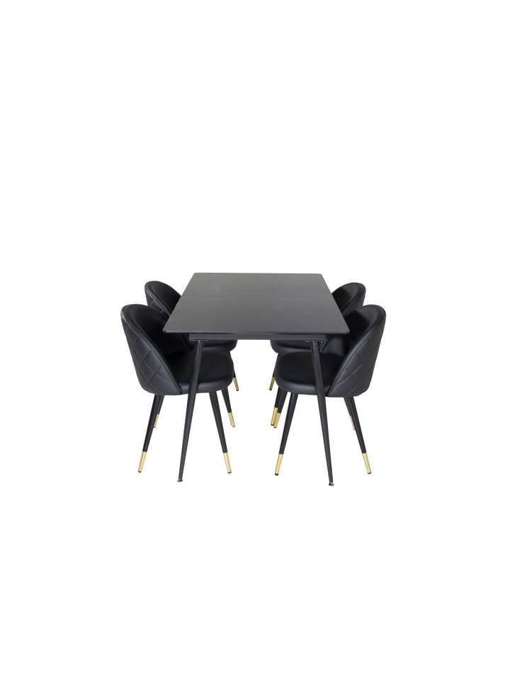 ebuy24 Essgruppe Silar 8 (5-teilig) Schwarz 90 x 120 cm günstig kaufen onesize