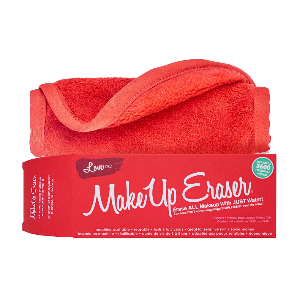 MakeUp Eraser Love Red Serviette démaquillante réutilisable