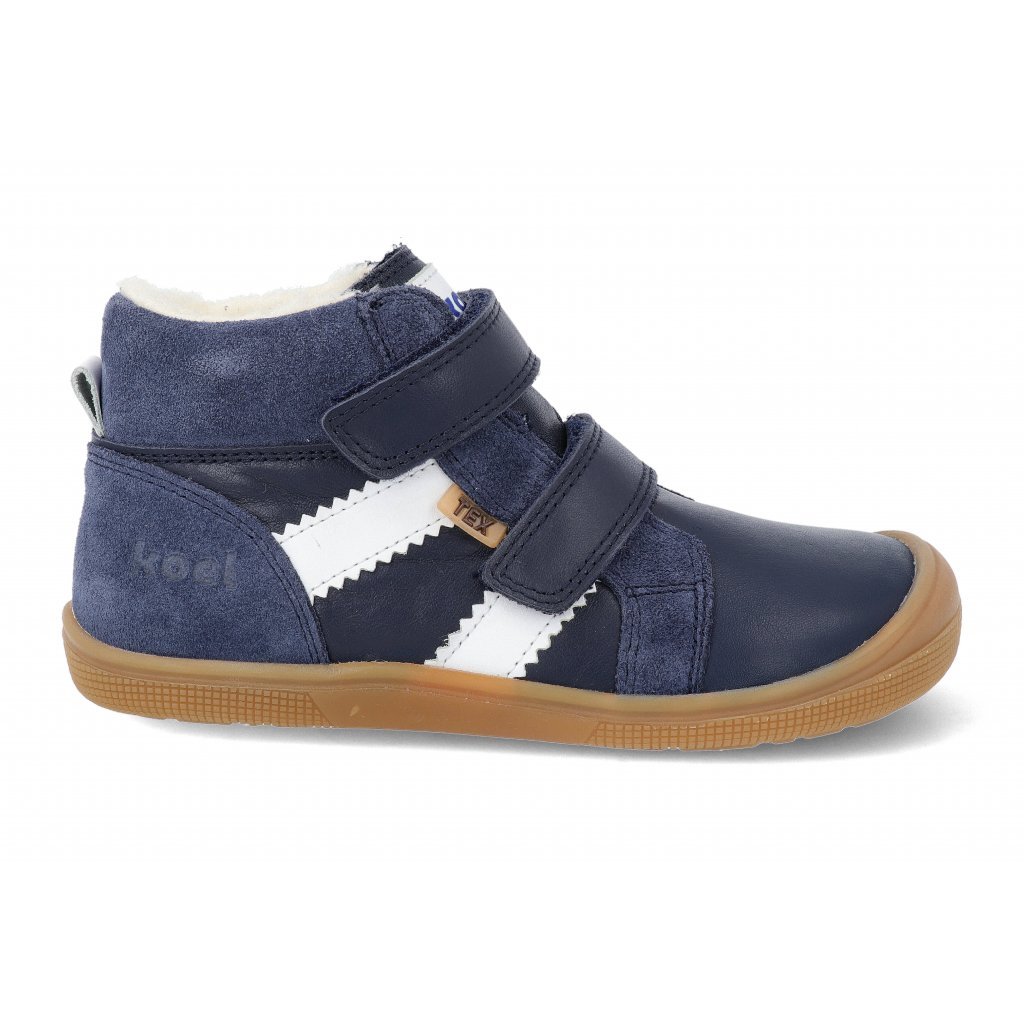 Koel4kids Ethan TEX Wool Blue 07T023.102 mit Wolle gefütterte Winterbarfußschuhe
