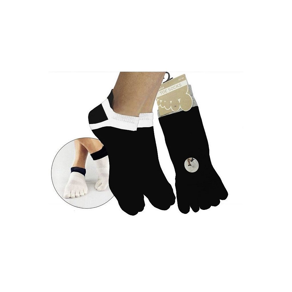 Voxx Prstan a01 schwarz mit weißem ABS rutschfeste Socken