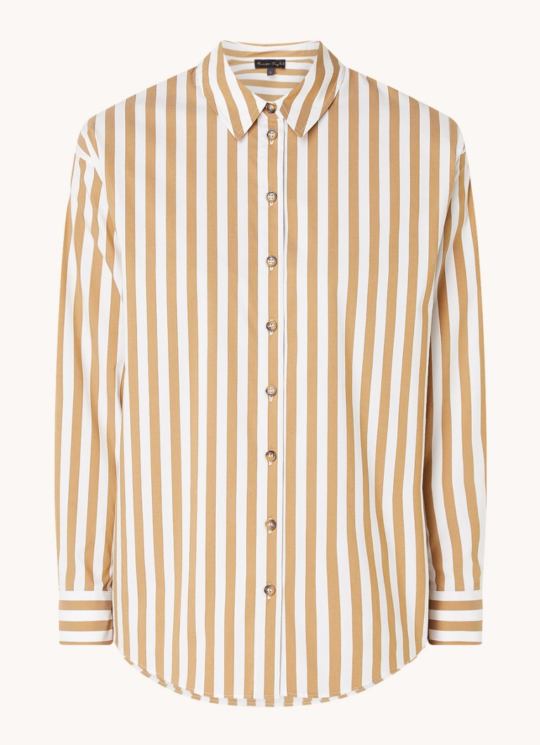 Phase Eight Stripe Camel Shirt Camel/Ivory